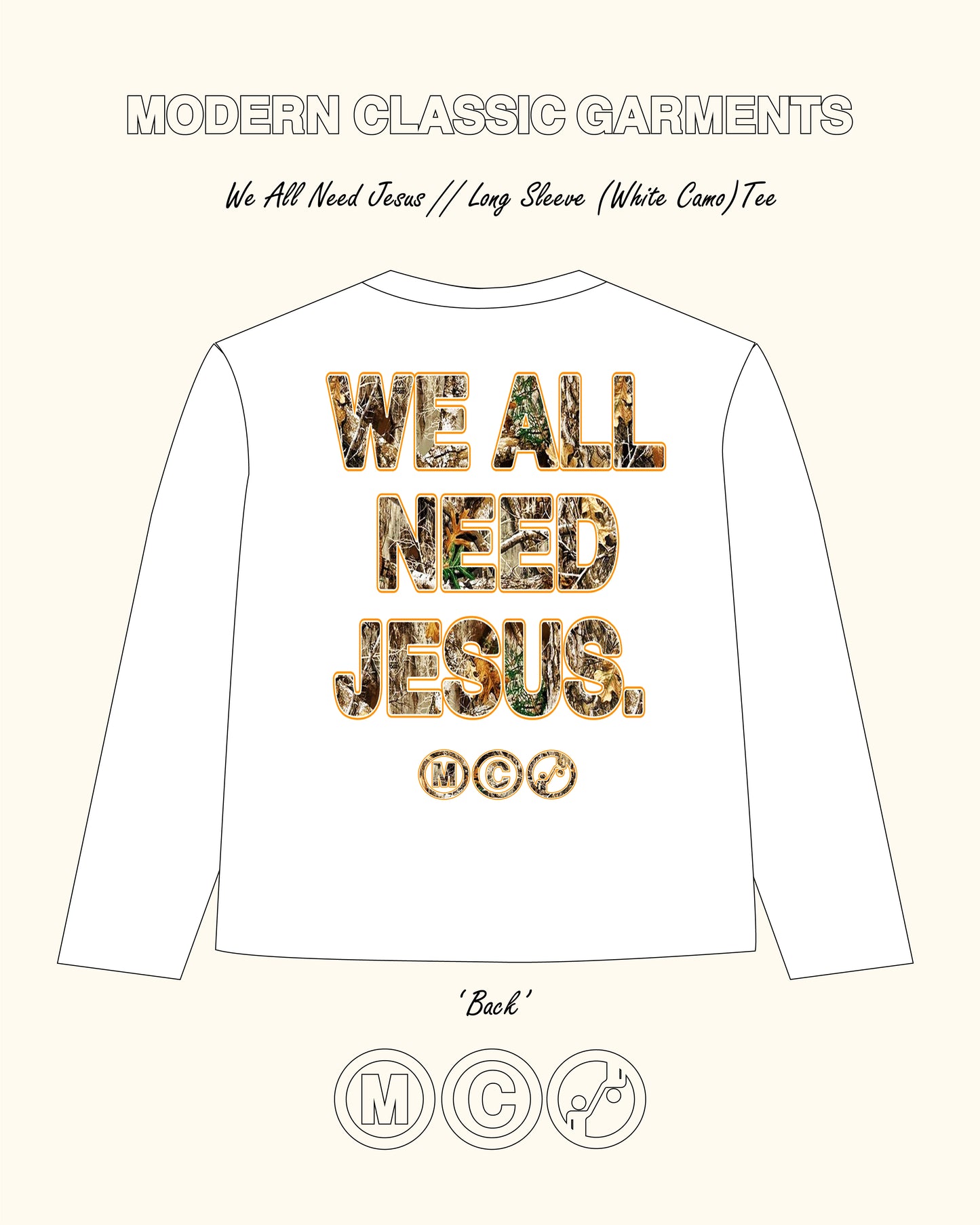 we all need Jesus (camo, long sleeve)