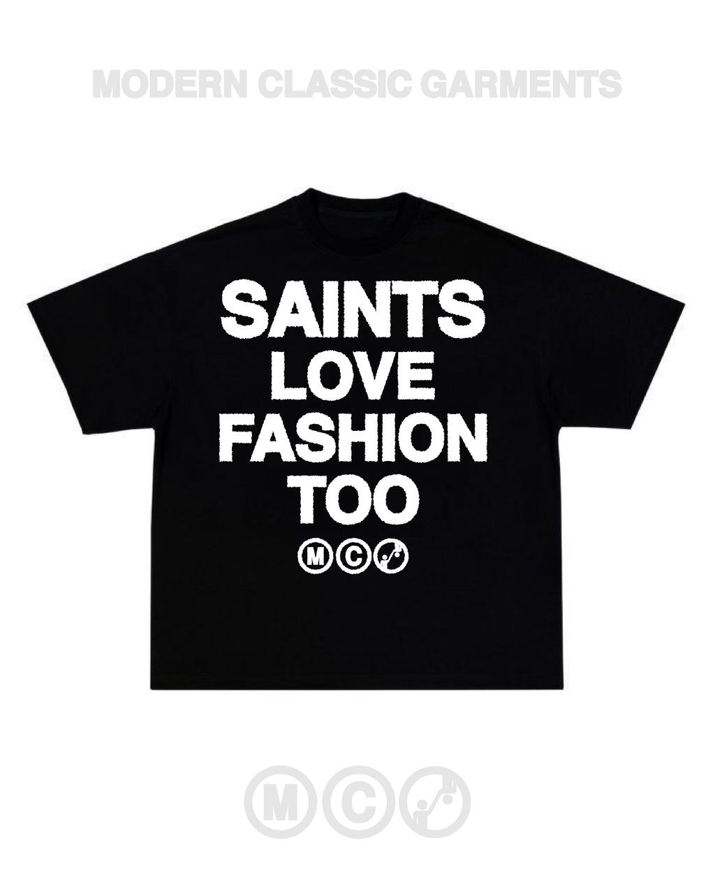 saints love fashion too (black tee)