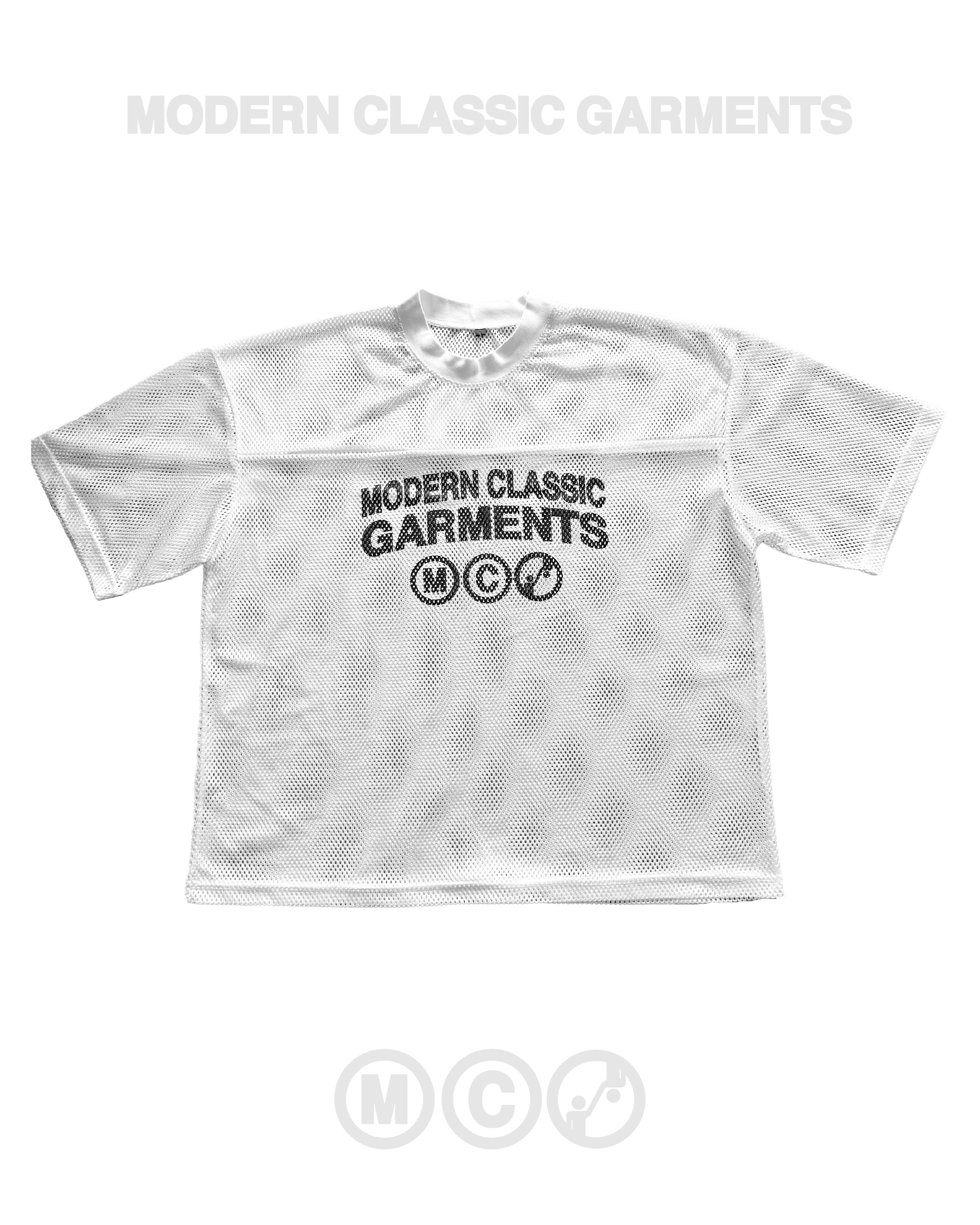modern classic mesh tee (white)